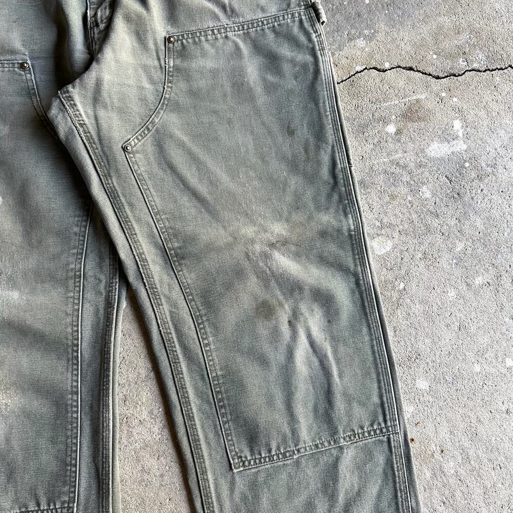 Carhartt green double knee work wear carpenter pants - Picture 8 of 12